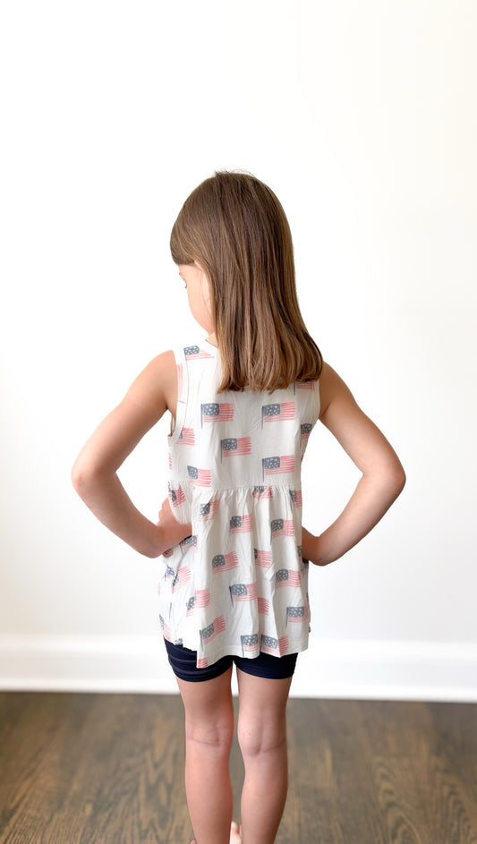Fourth of July Peplum Top & Shorts