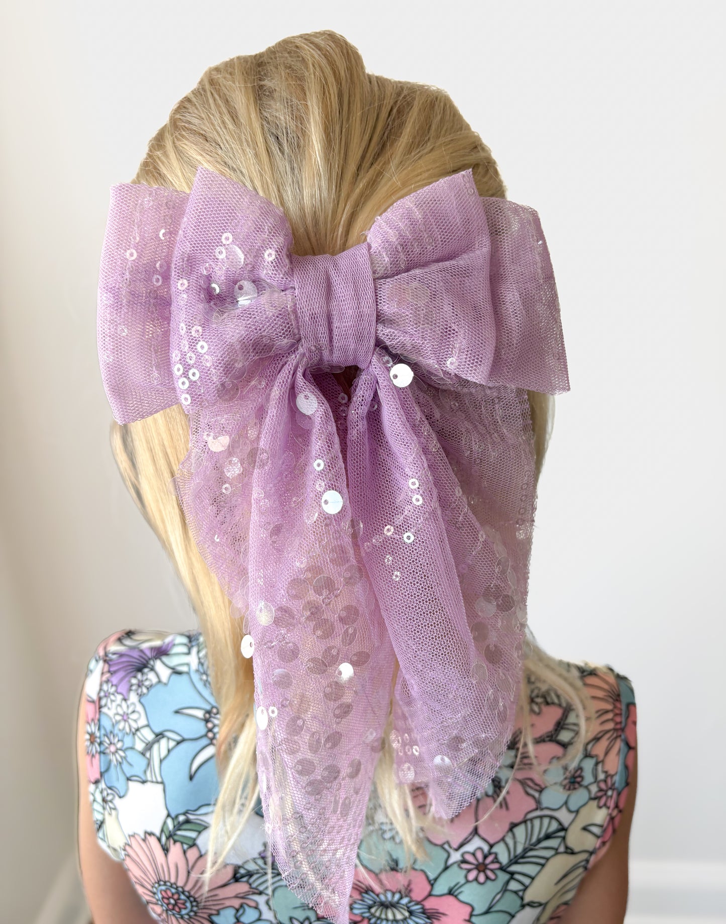 Purple Sequin Bow