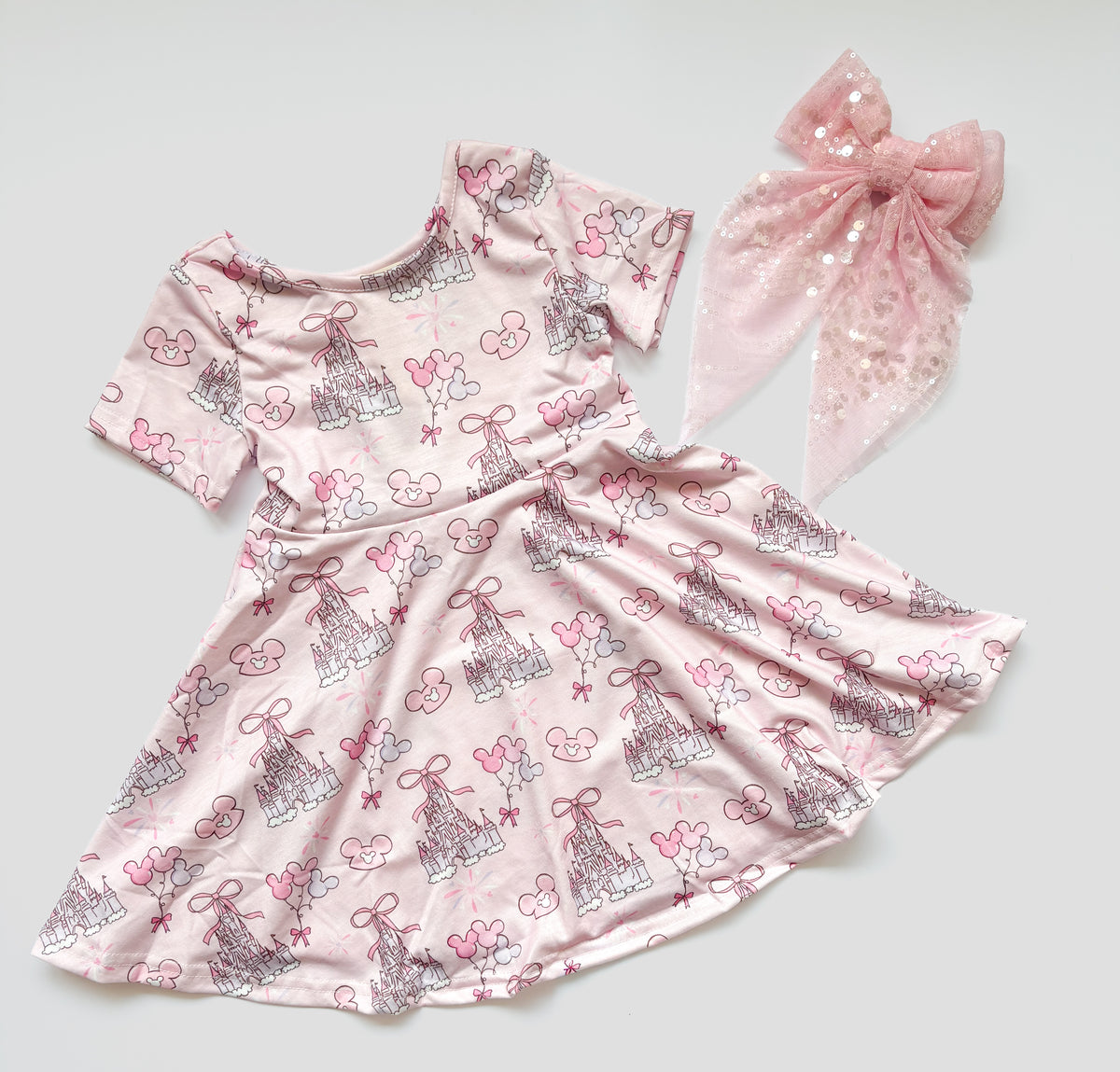 Pink Castle Twirl Dress