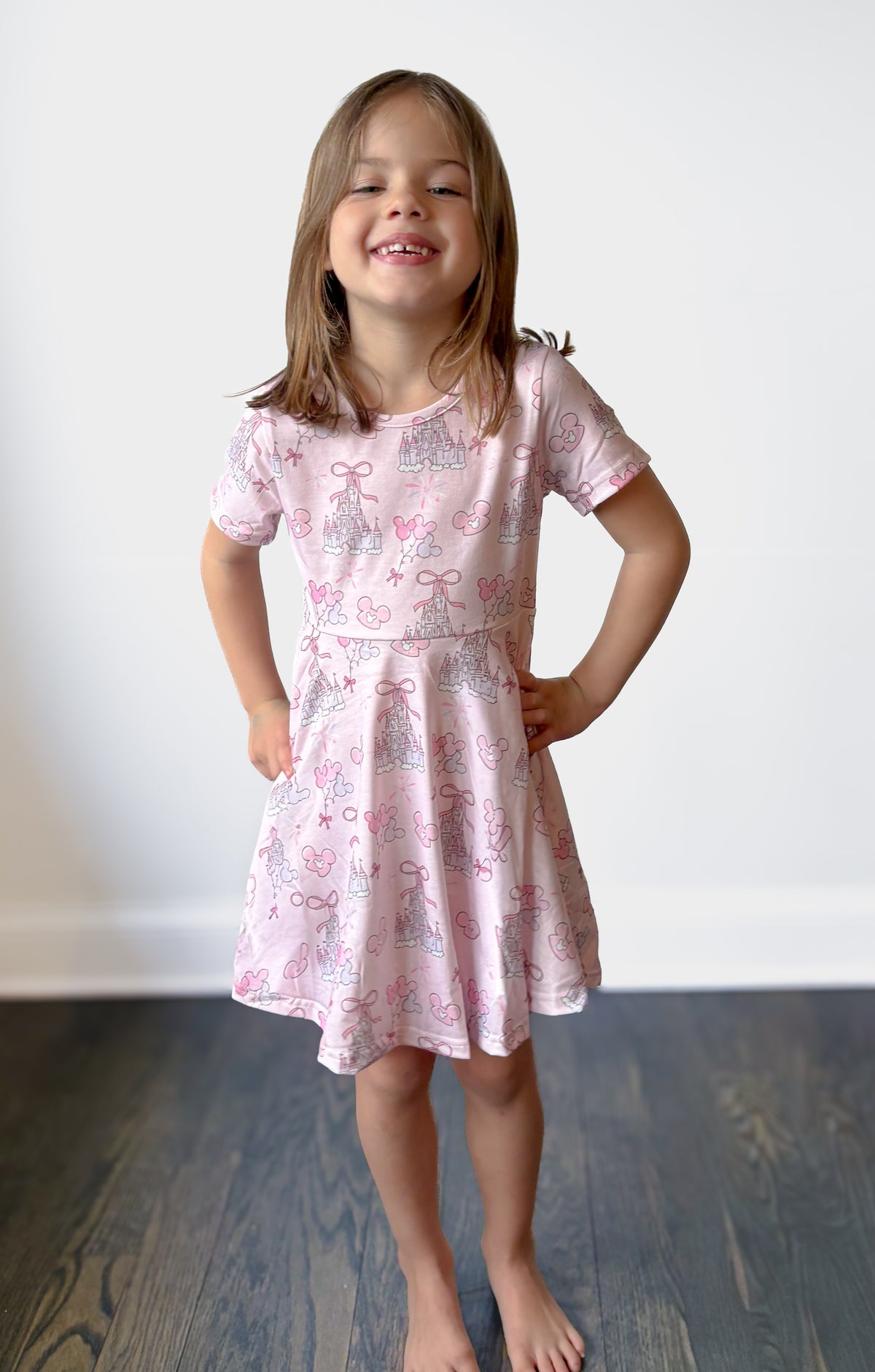 Pink Castle Twirl Dress