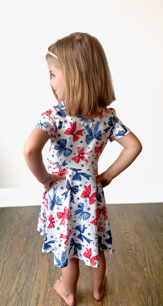 Red, White, & Bow Dress