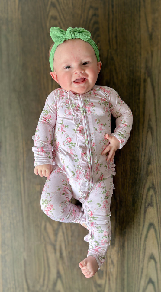 Pink Blossom Ruffle Zippy