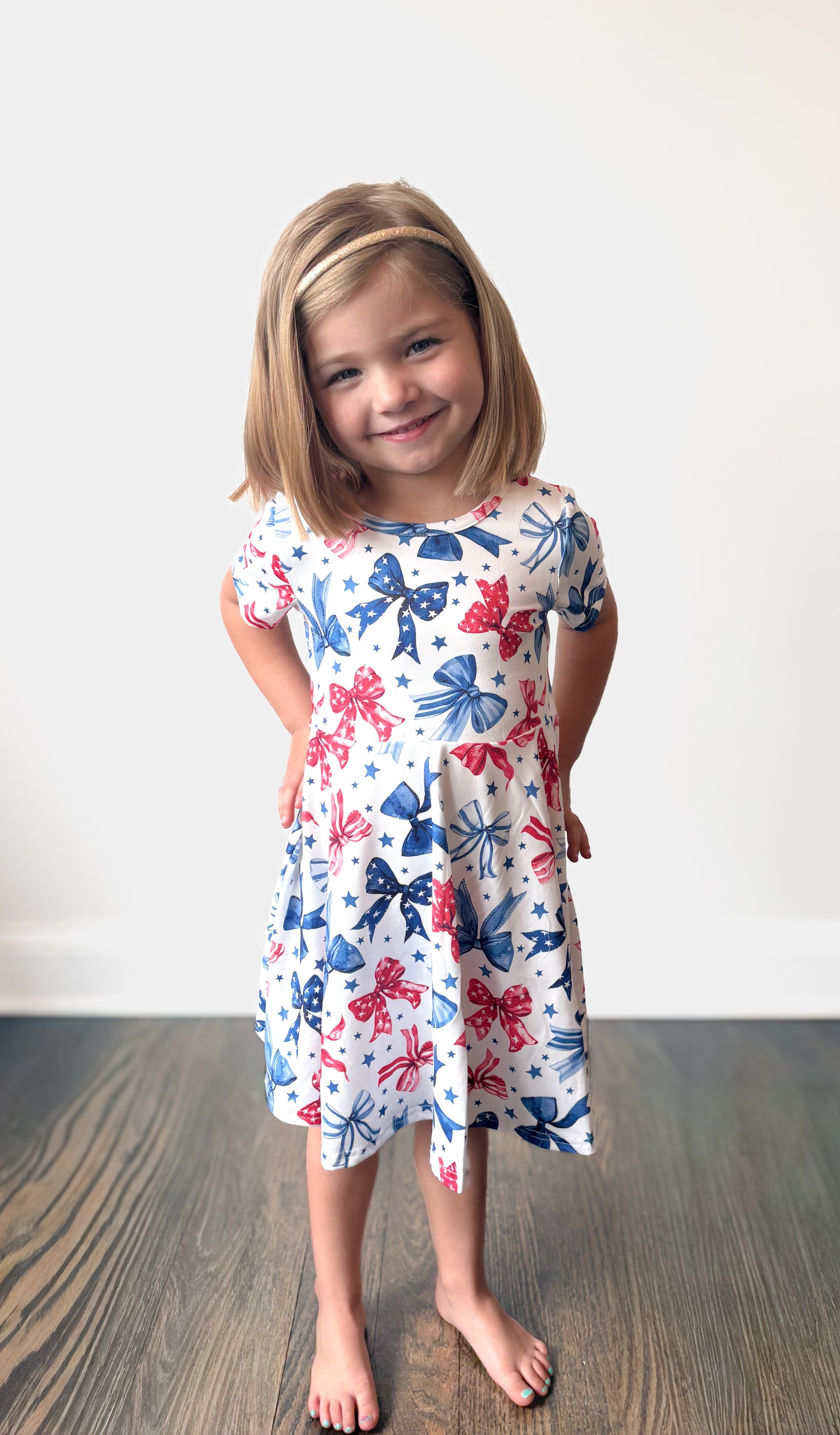 Red, White, & Bow Dress