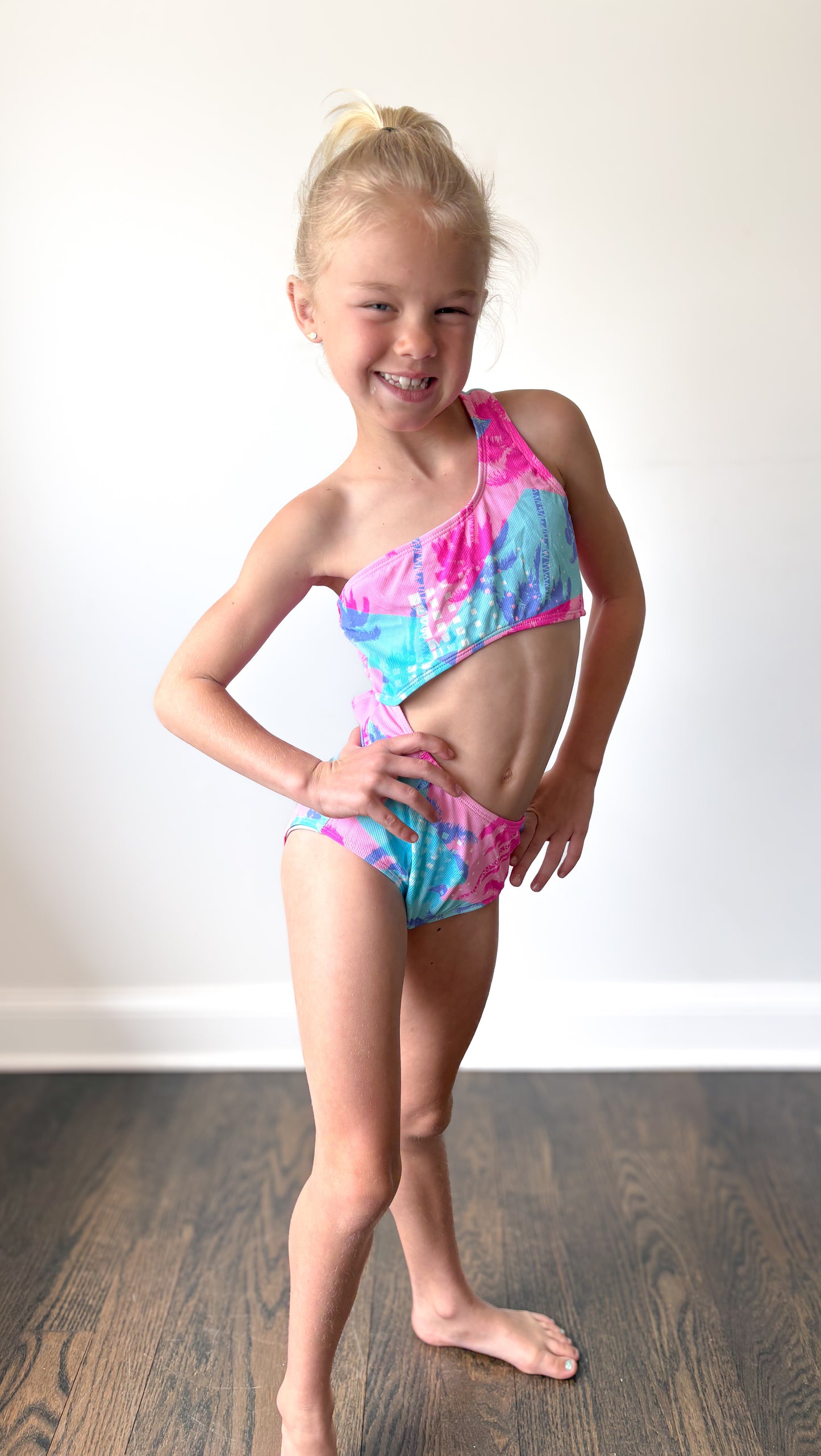 Pink Palms One Piece Swimsuit