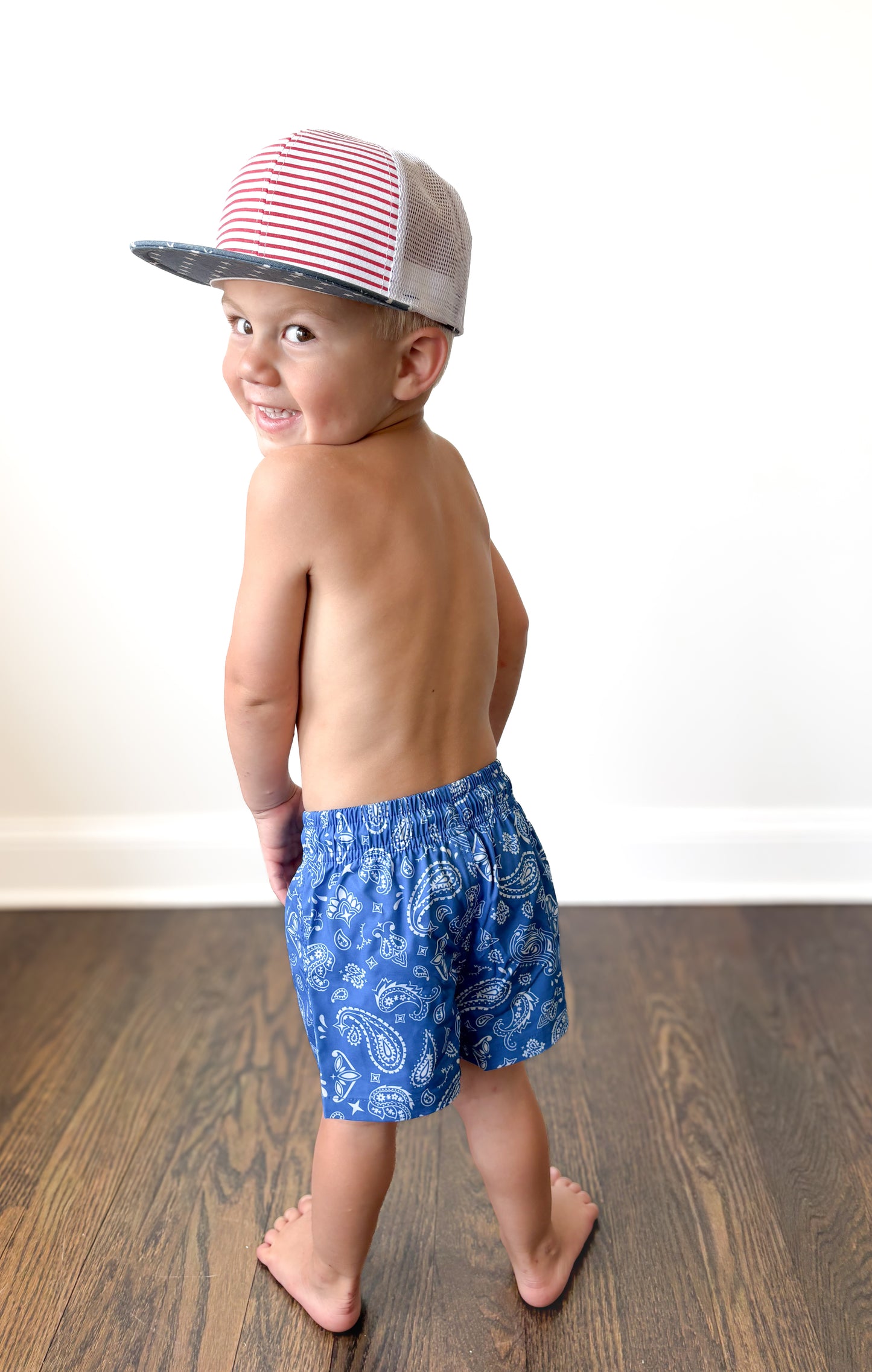 Blue Paisley Trunks