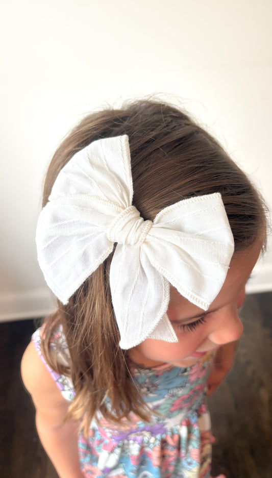 White Whimsy Bow