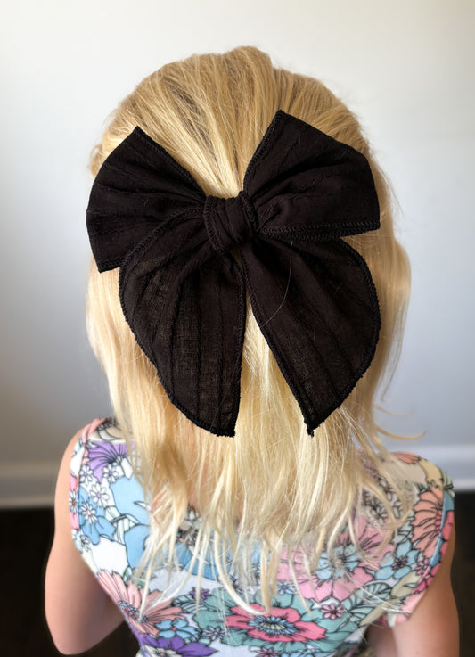 Black Whimsy Bow