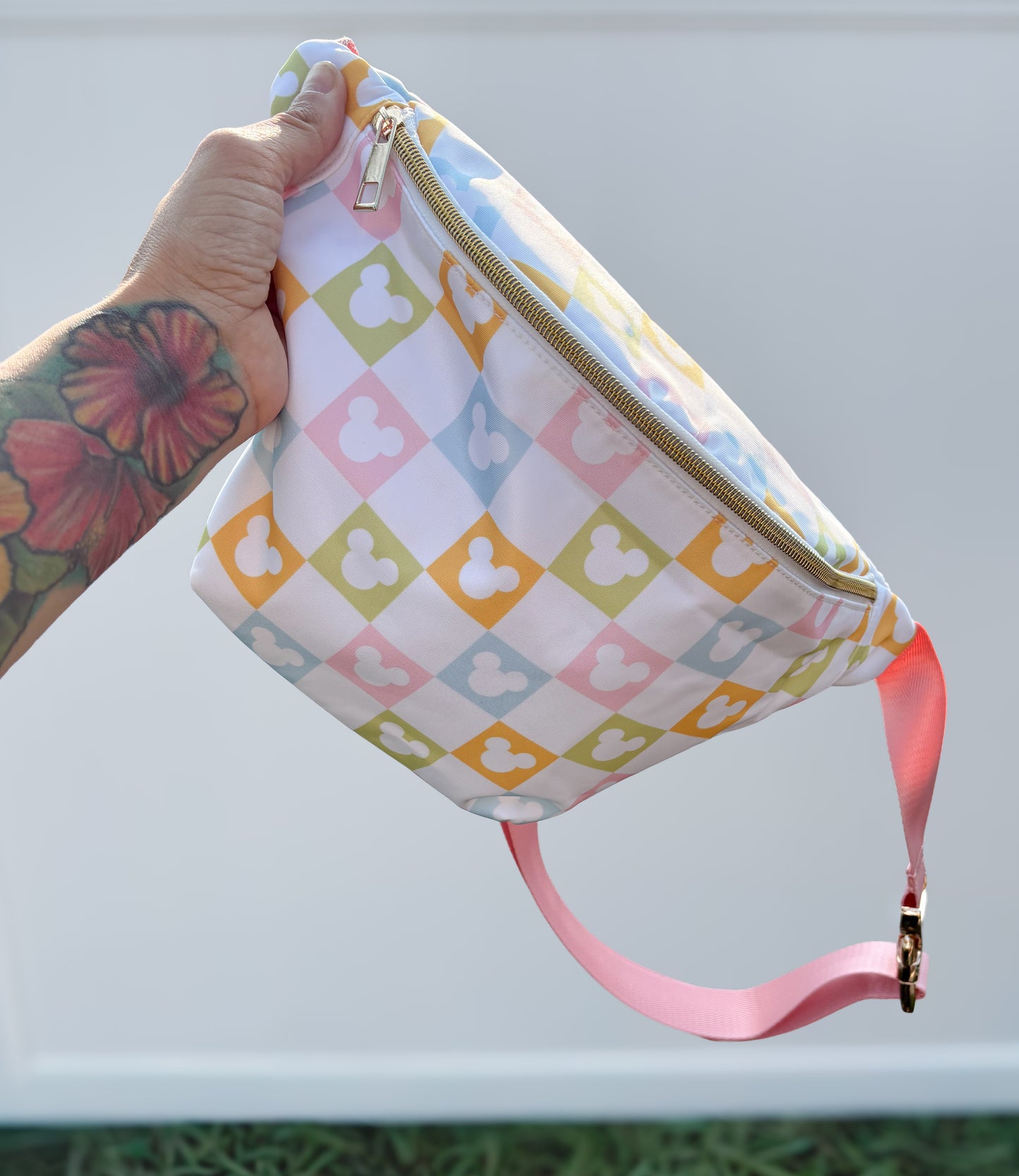 Checkered Mouse Belt Bag
