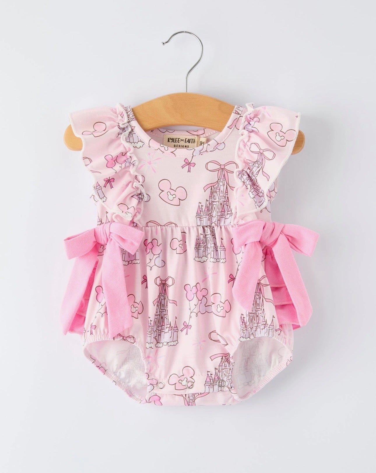Pink Castle Ruffle Romper