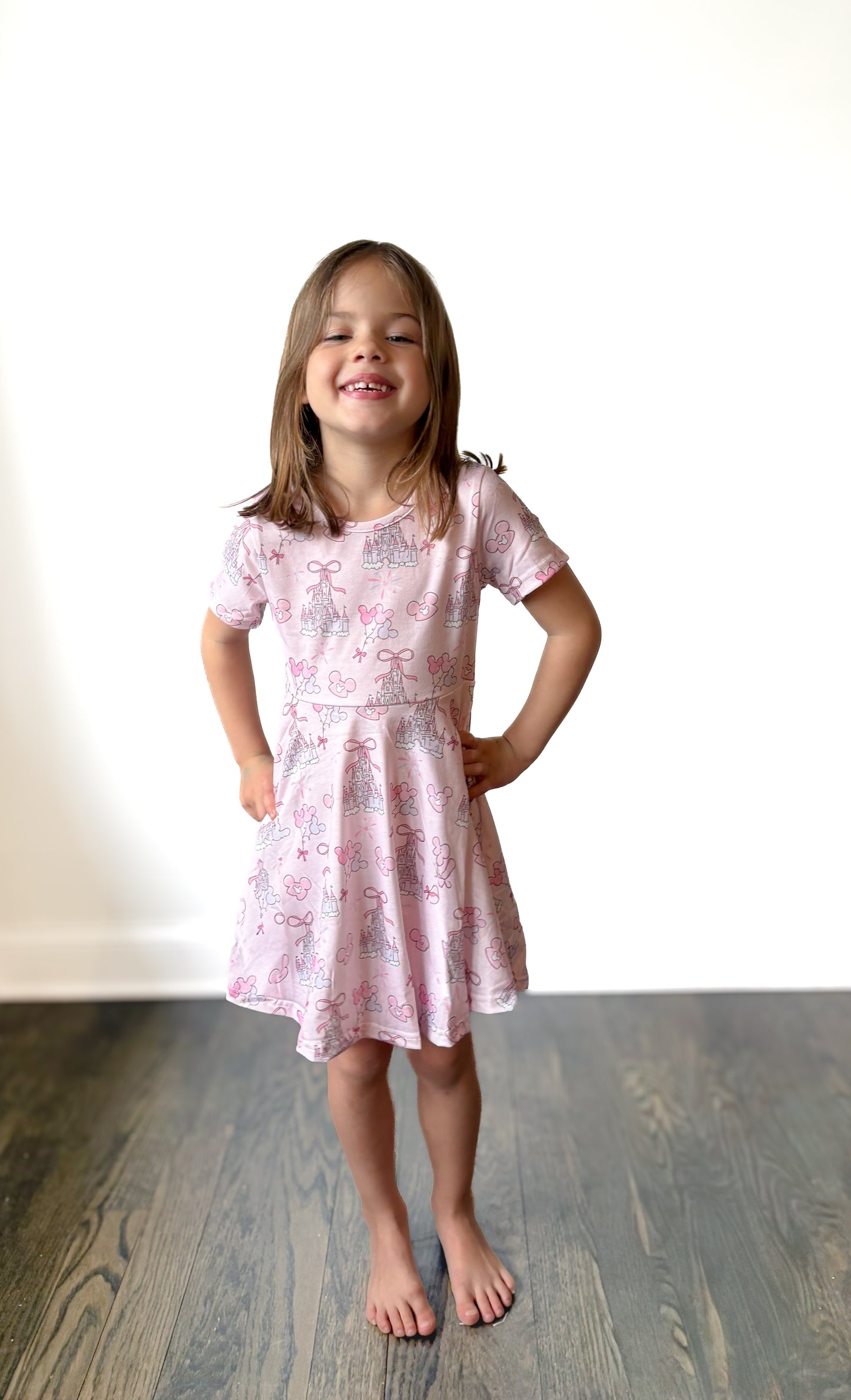 Pink Castle Twirl Dress