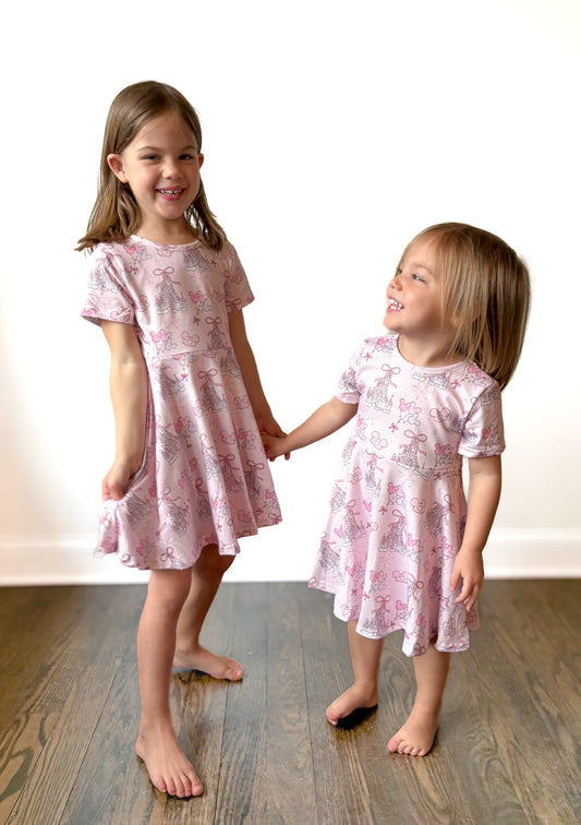 Pink Castle Twirl Dress