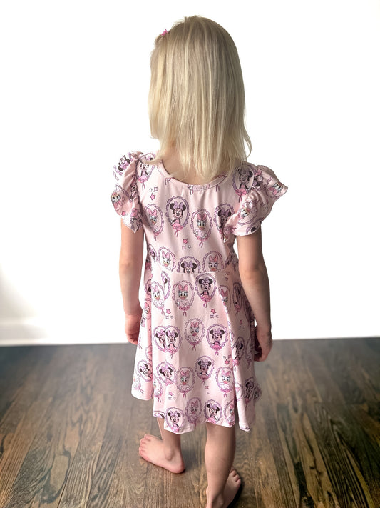 Besties in Bows Twirl Dress